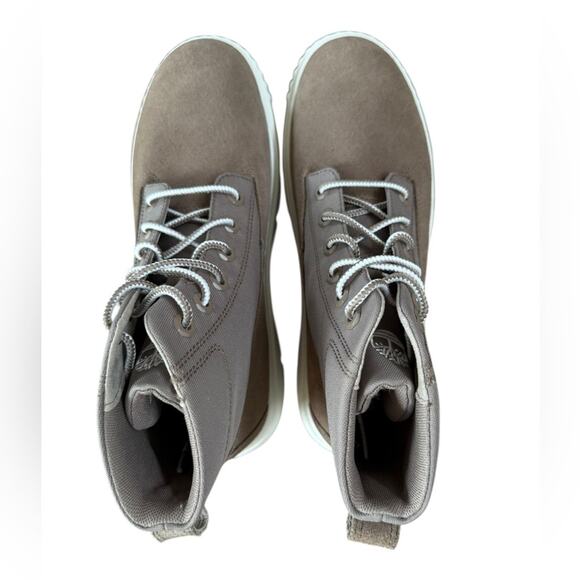 Timberland Women’s Greyfield Tan Suede Canvas Boots – Sz 10 - Picture 6 of 8